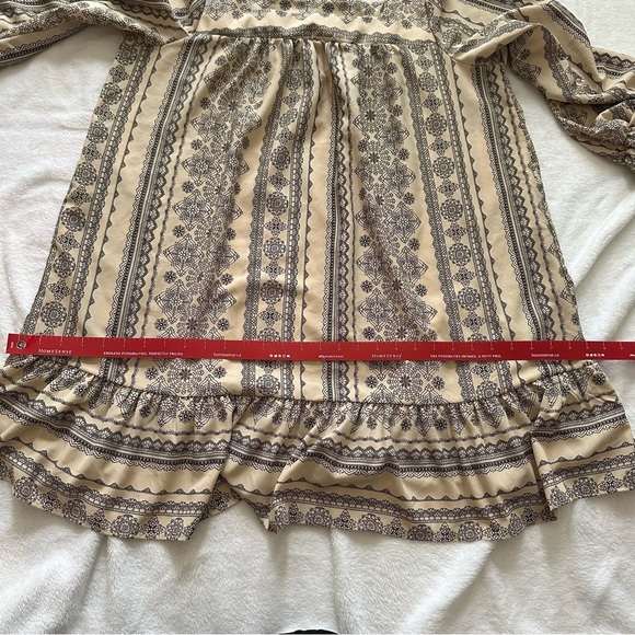 Ces Femme Boho Print Mini Ruffle Hem Dress, 0x - Picture 14 of 14
